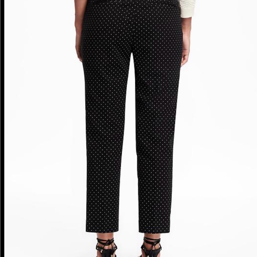 Old Navy Harper - Mid-Rise ankle pants. Black and White Polka Dot Cropped Pants